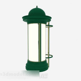 Green Garden Lamp 3d model