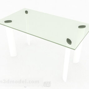 Tavolo da pranzo in vetro verde modello 3d