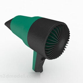 Green Hair Dryer 3d model
