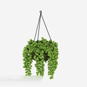 3д модель зеленого висячего растения