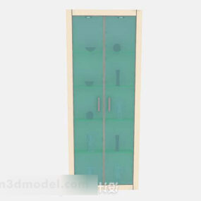 Green Home Display Cabinet Furniture 3d model