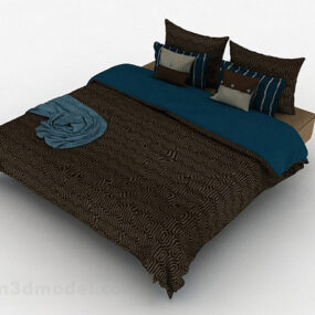 Green Home Double Bed Furniture 3d model