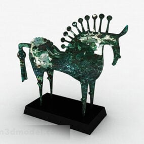 3д модель зеленой лошадиной безделушки