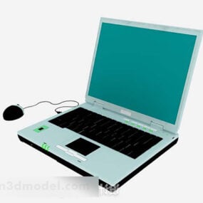 Laptop met muis 3D-model