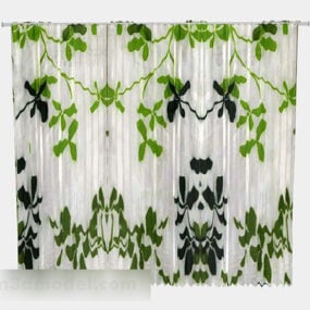 Modelo 3d de cortina de folha verde