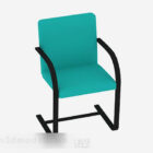 Krzesło biurowe z zielonej tkaniny V2