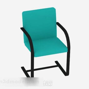 Green Fabric Office Chair V2 3d model