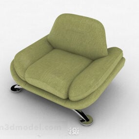 Green Leisure Single Sofa Decor 3d model