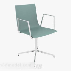 3д модель зеленого минималистичного офисного стула, дизайн мебели