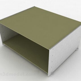 3д модель зеленого минималистского шкафа для обуви