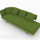 أريكة متعددة المقاعد الخضراء