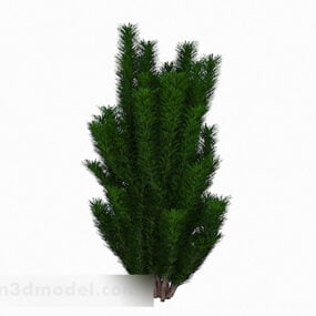 En forma de aguja verde Lowpoly Arbustos modelo 3d