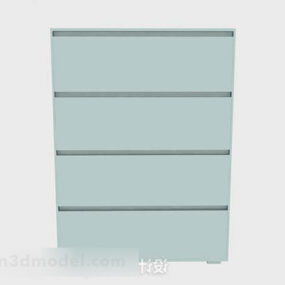 Diseño de gabinete de oficina verde modelo 3d