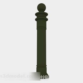 Modello 3d di progettazione del pilastro verde