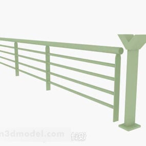 Green Fence Railing 3d model