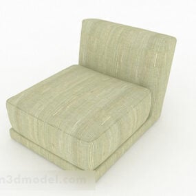 Green Simple Casual Single Sofa Design 3d model