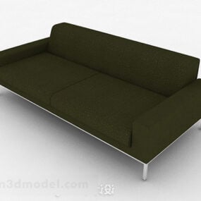 Modelo 3d de decoración de sofá de amor simple verde