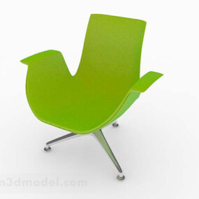 Grön Enkel Modern Lounge Chair 3d-modell