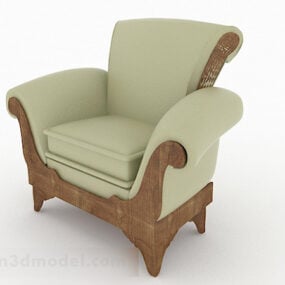 グリーンシングルソファ家具デザイン3Dモデル