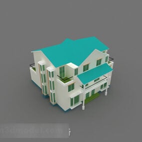 3д модель зеленого дома