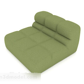 Green Square Leisure Single Sofa 3d model