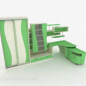 Green Wardrobe Combination 3d model