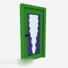 تصميم الأبواب الخشبية الخضراء