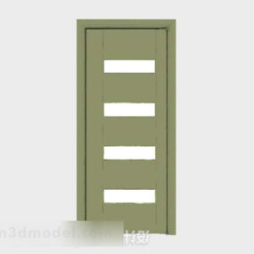Green Wooden Home Door Furniture 3d model