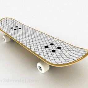 Model 3d Sukan Skateboard Corak Grid