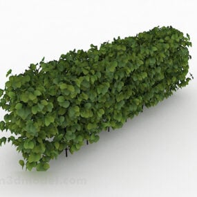 심장 모양의 잎 관목 울타리 3d 모델