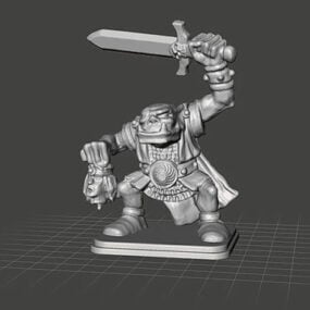 Modelo 3D para impressão de personagem Heroquest Orc