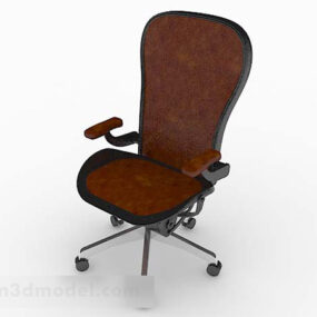 Hochwertiges braunes Lounge Chair 3D-Modell