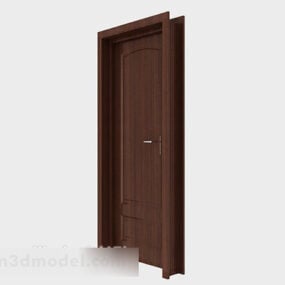 Solid Wood Door 3d-model af høj kvalitet