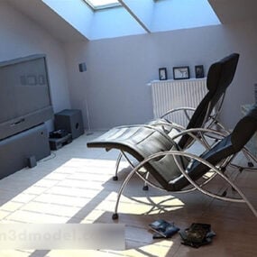 Conjunto de escena interior de casa modelo 3d