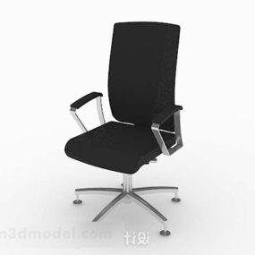 صندلی اداری مشکی خانگی مدل سه بعدی