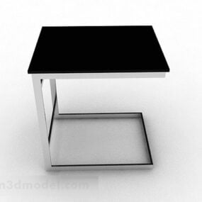 黑色简约小咖啡桌3d模型