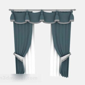Home Blue Curtain 3d model
