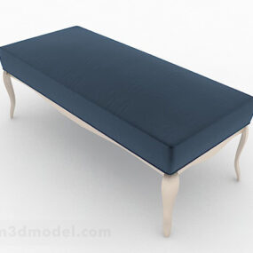 Home Blue Sofa Taburet 3d model