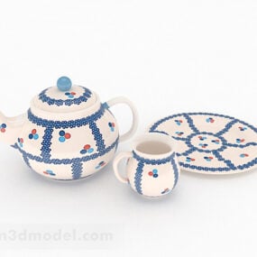 Model 3d Set Teh Keramik Ngarep