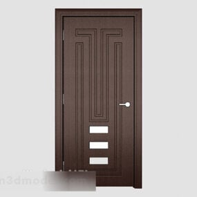 3д модель дизайна домашней двери из массива дерева