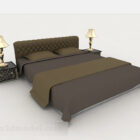 Home Dark Gray Simple Double Bed