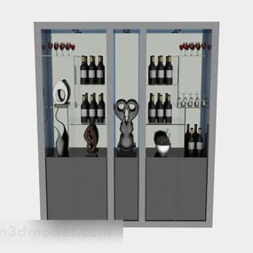 Home Grey Wine Cooler 3d model