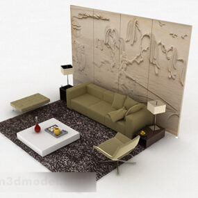 家居现代家具沙发套装3d模型
