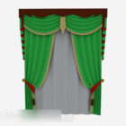 Home Green Fabric Curtain
