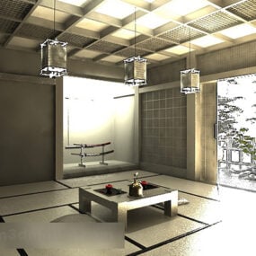 Living Rom Japanese Style Interior 3d model