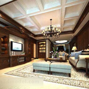 Home Design Salon Meuble TV Intérieur modèle 3D