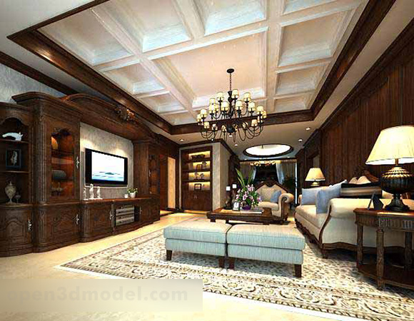 Home Design Living Room Tv Cabinet Interior 3d Model Max Vray