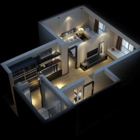 Home Plane Apartment Interior 3d model