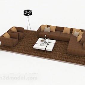 Home Brown Sofa 3d model