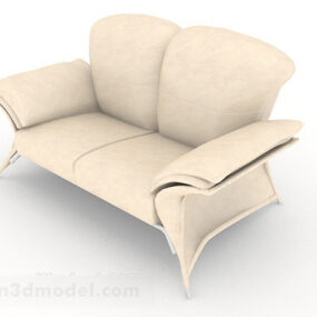Home Brown Double Sofa V1 3d model